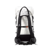 Back view of Hyperlite Mountain Gear's Porter 55 Pack in White