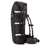 Left side view of Hyperlite Mountain Gear's Porter 55 Pack in Black