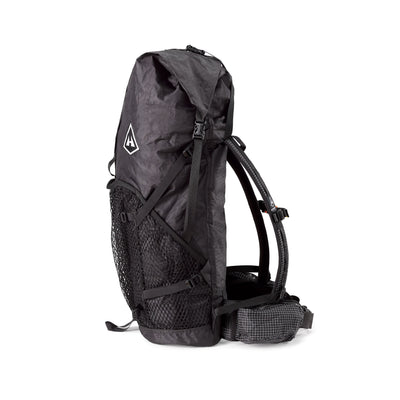 Left side view of Hyperlite Mountain Gear's Windrider 55 Pack in Black