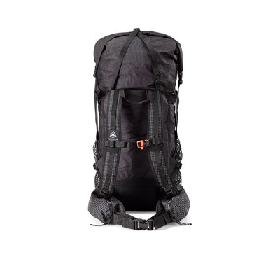 Back view of Hyperlite Mountain Gear's Windrider 55 Pack in Black