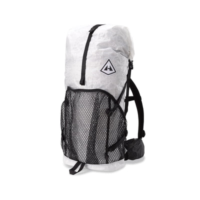 Front view of Hyperlite Mountain Gear's Windrider 55 Pack in White