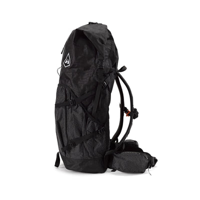 Left side view of Hyperlite Mountain Gear's Southwest 70 Pack in Black