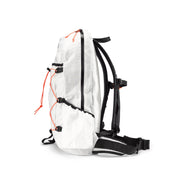 Left side view of Hyperlite Mountain Gear's Daybreak 17 Pack in White