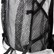 Detail shot of the external mesh pockets on Hyperlite Mountain Gear's Windrider 55 Pack in White