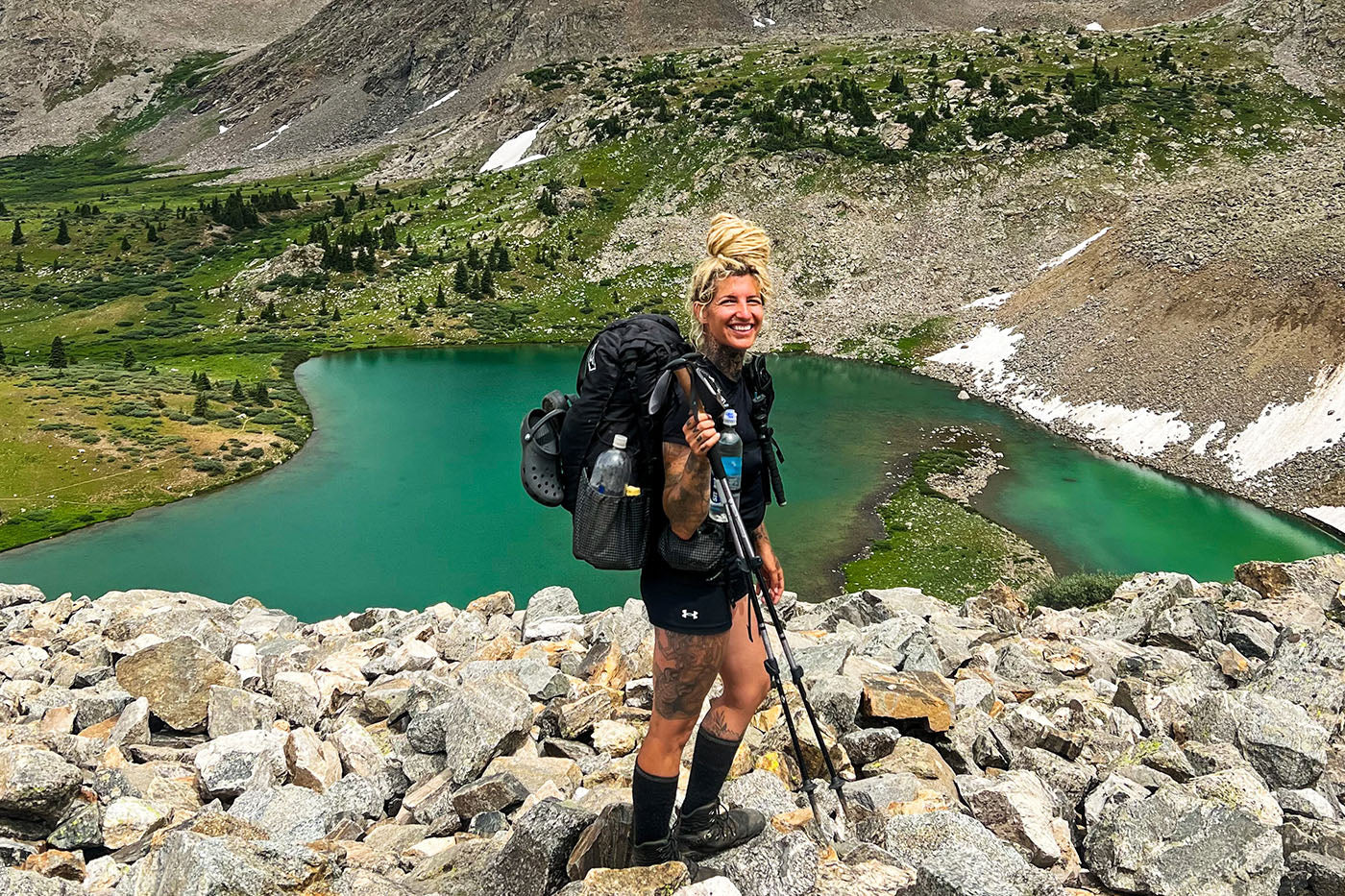 Liz Kidder on the trail